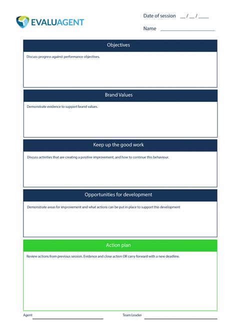 call center coaching form template